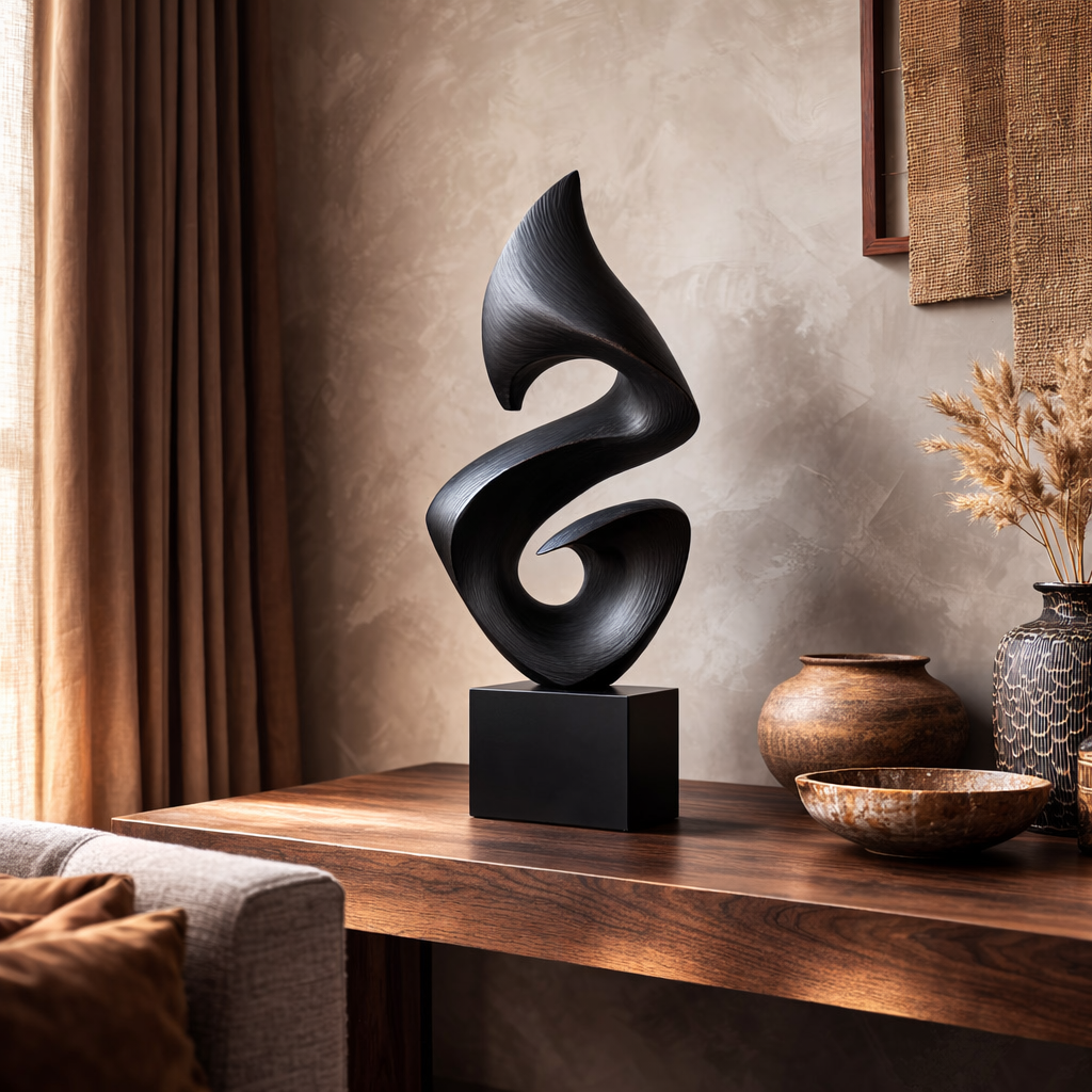 Abstract Spiral Sculpture Modern Minimalist Tabletop Decor