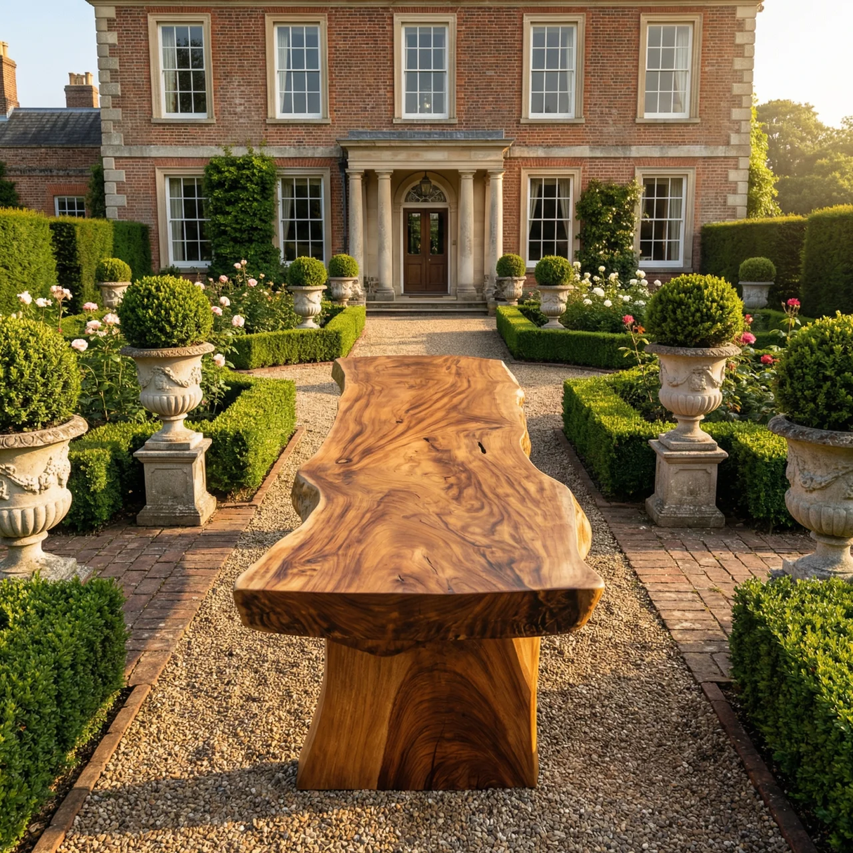 Live Edge Solid Wood Bench Sculptural Organic Modern Seating