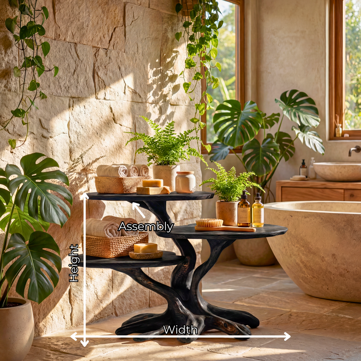 Tree Root Side Table Handmade Organic Wood Accent Stand