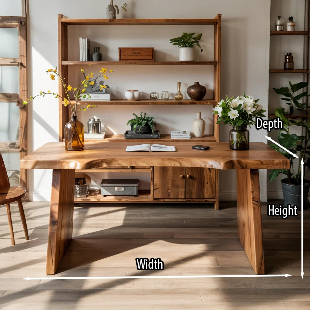 Live Edge Solid Wood Table Natural Slab Dining Table