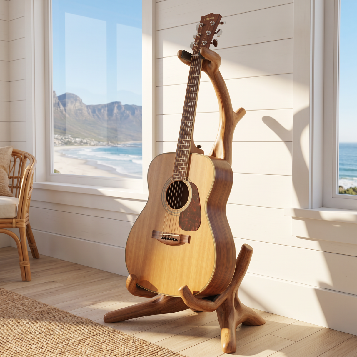 Branchform Guitar Holder Handmade Wooden Floor Stand