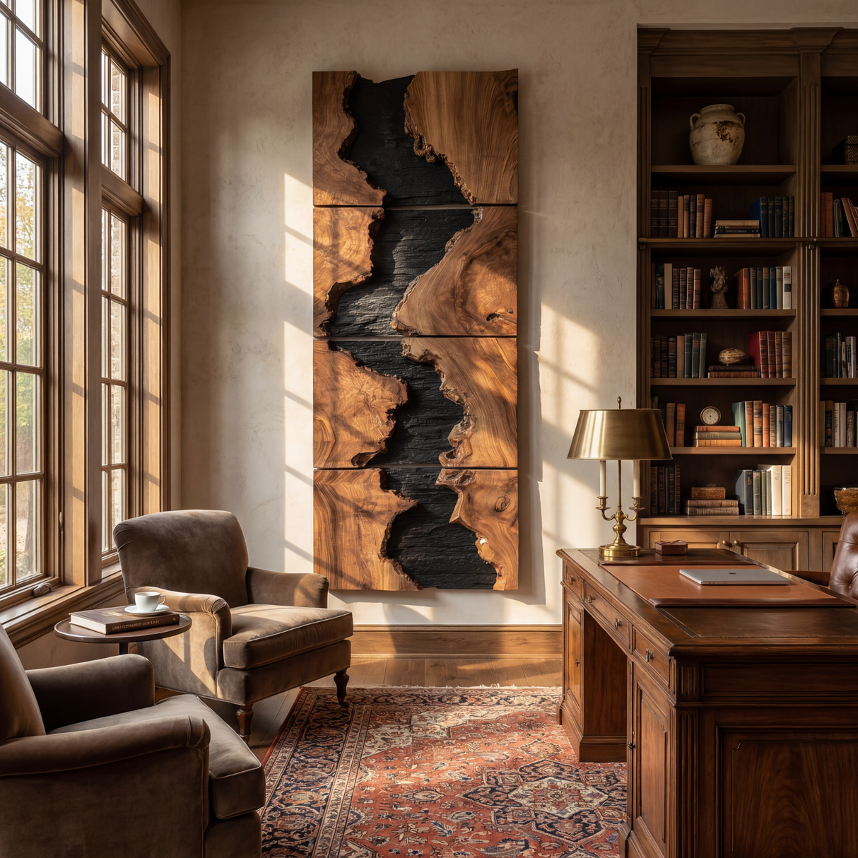 Canyon Divide Solid Wood Wall Sculpture Large Vertical Organic Modern Statement Art
