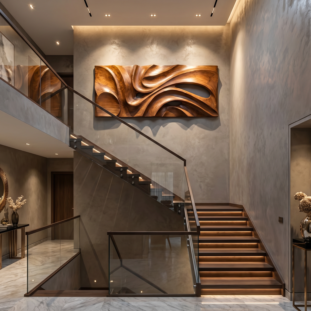 Flow Void Solid Wood Wall Sculpture Modern Organic Abstract Wooden Wall Art Panel