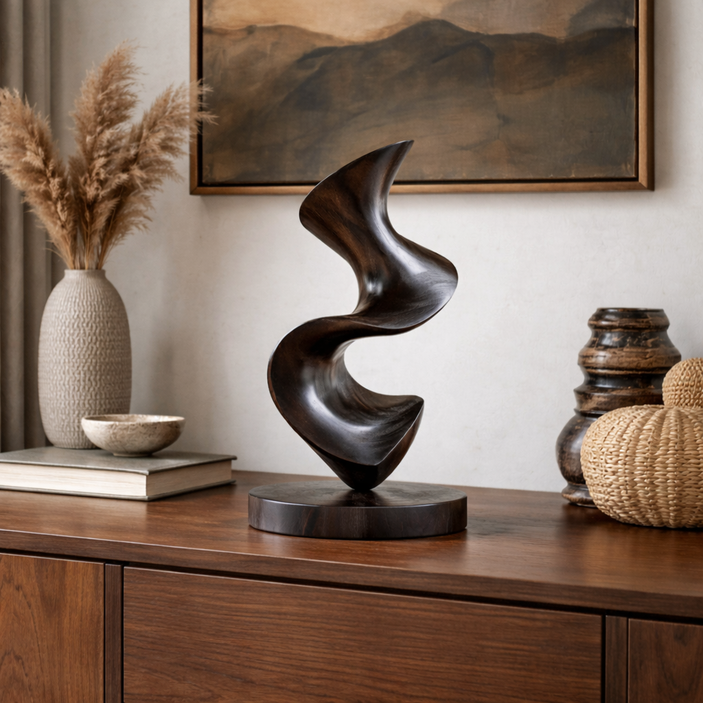Abstract Flowing Sculpture Modern Organic Tabletop Decor