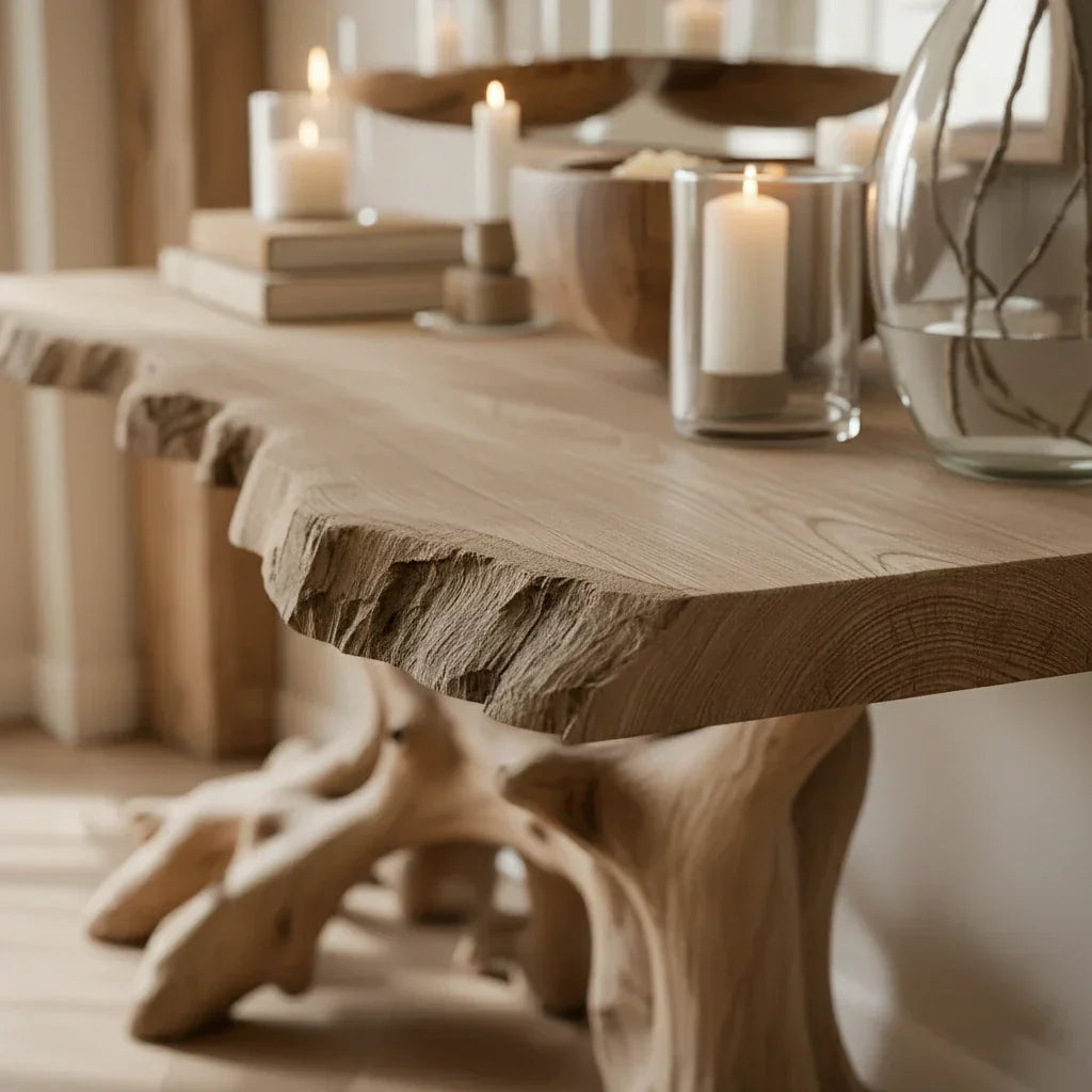 Solid Wood Root Console Table for Modern Entryway Decor