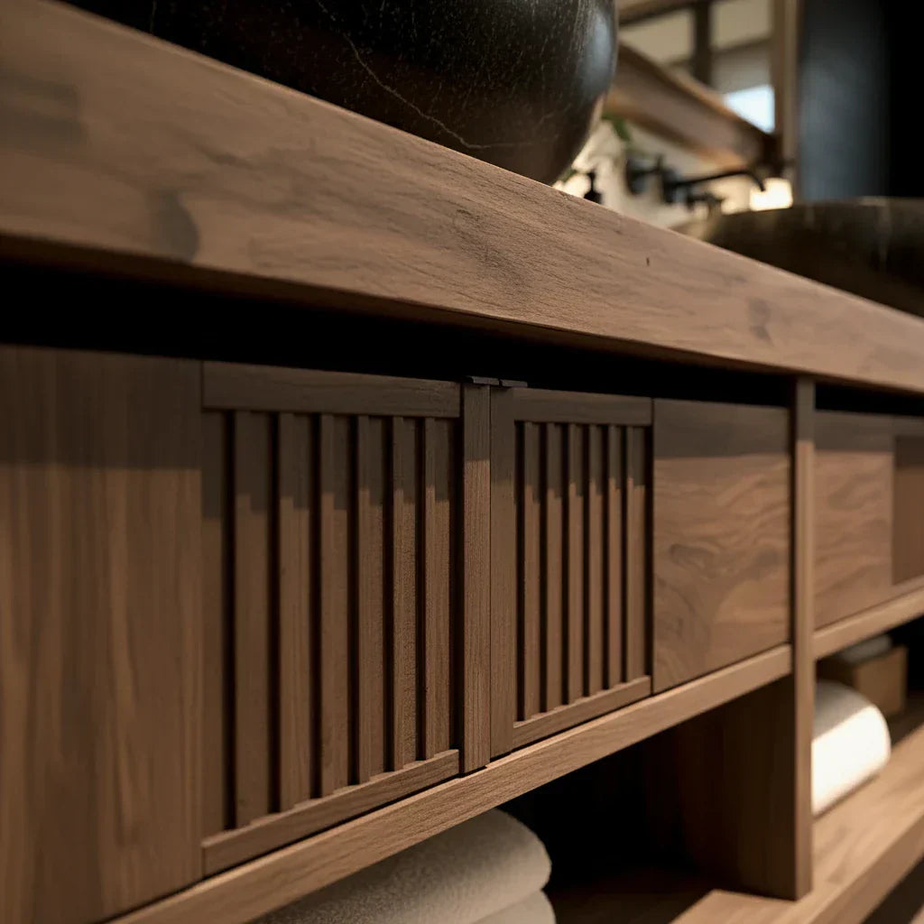 Solid-Wood Double Bathroom Vanity