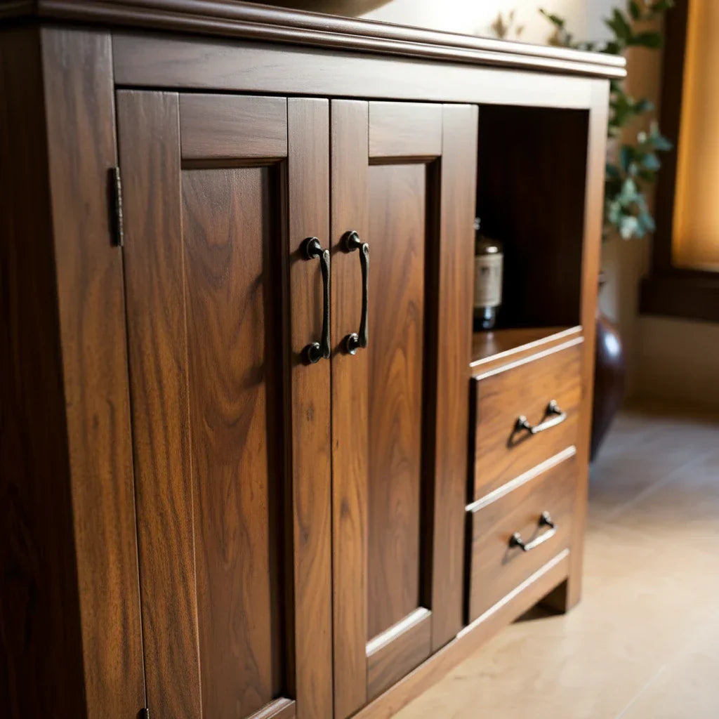 Solid-Wood Bathroom Vanity for Classic Bathrooms