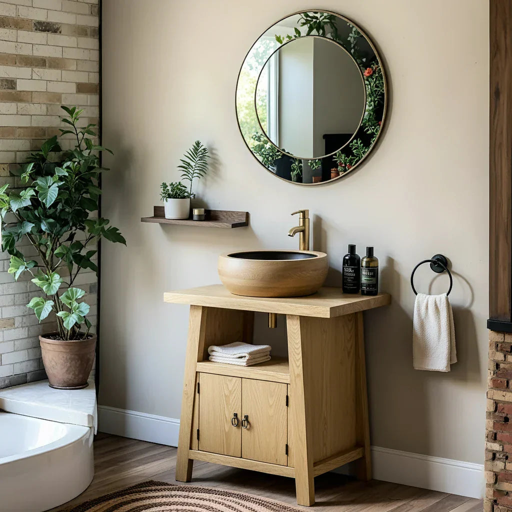 Solid Wood Bathroom Vanity for Spa-Inspired Bathrooms