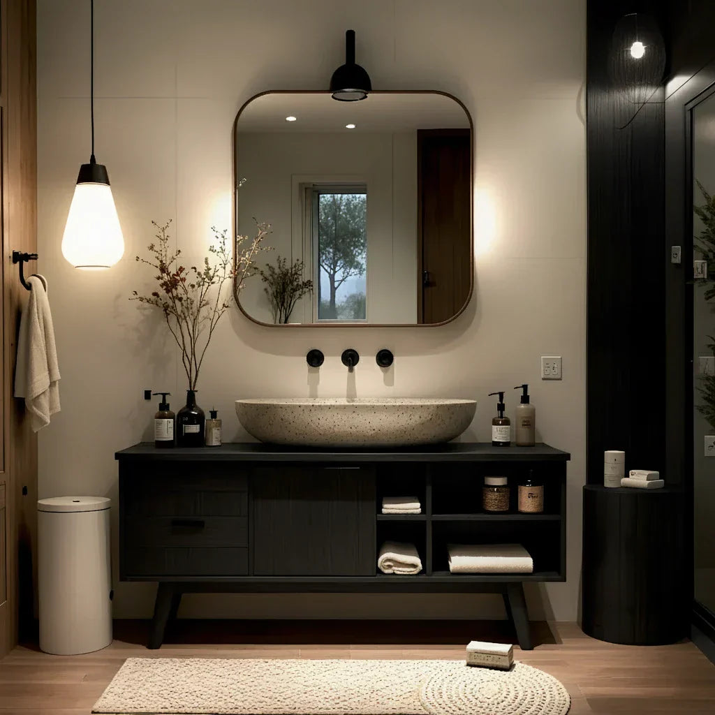 Solid-Wood Vanity for Modern Bathrooms