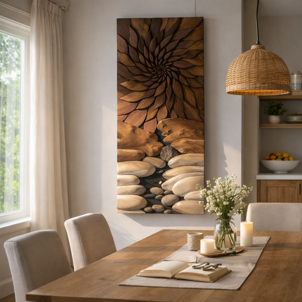 Carved Solid Wood Wall Panel for Interior Design