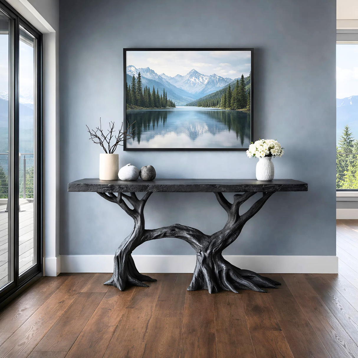 Open Arch Solid Wood Console Table