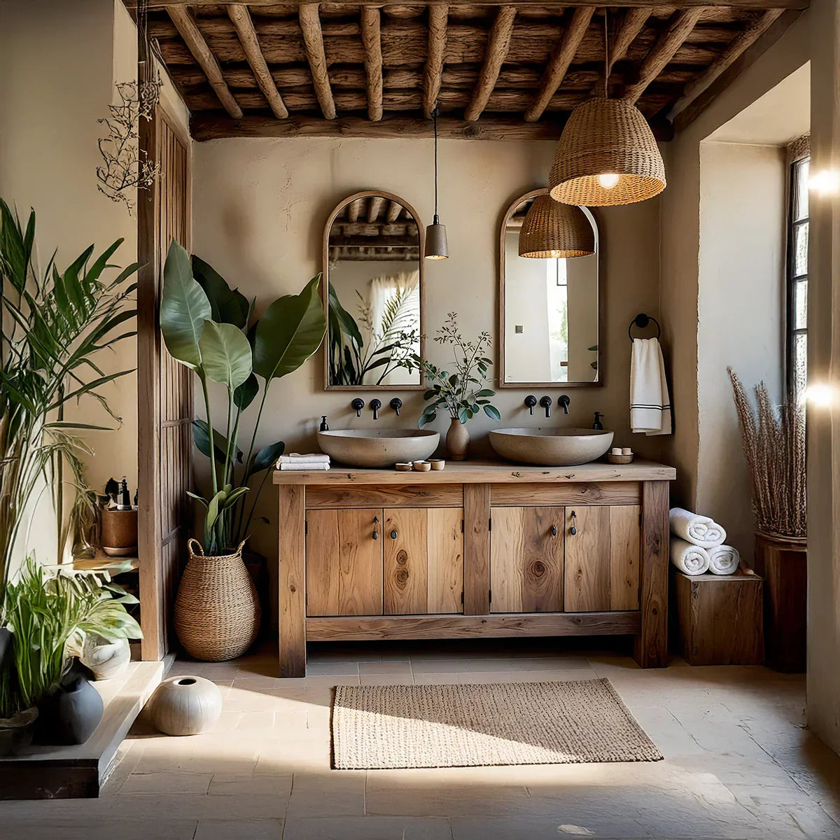 Solid Wood Vanity for Coastal Bathrooms