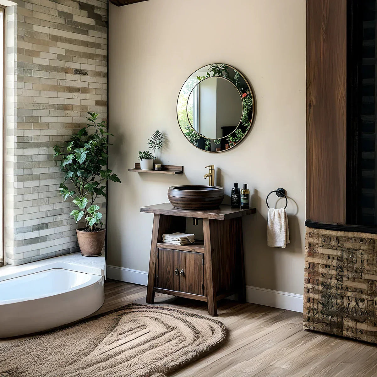 Solid Wood Bathroom Vanity for Spa-Inspired Bathrooms