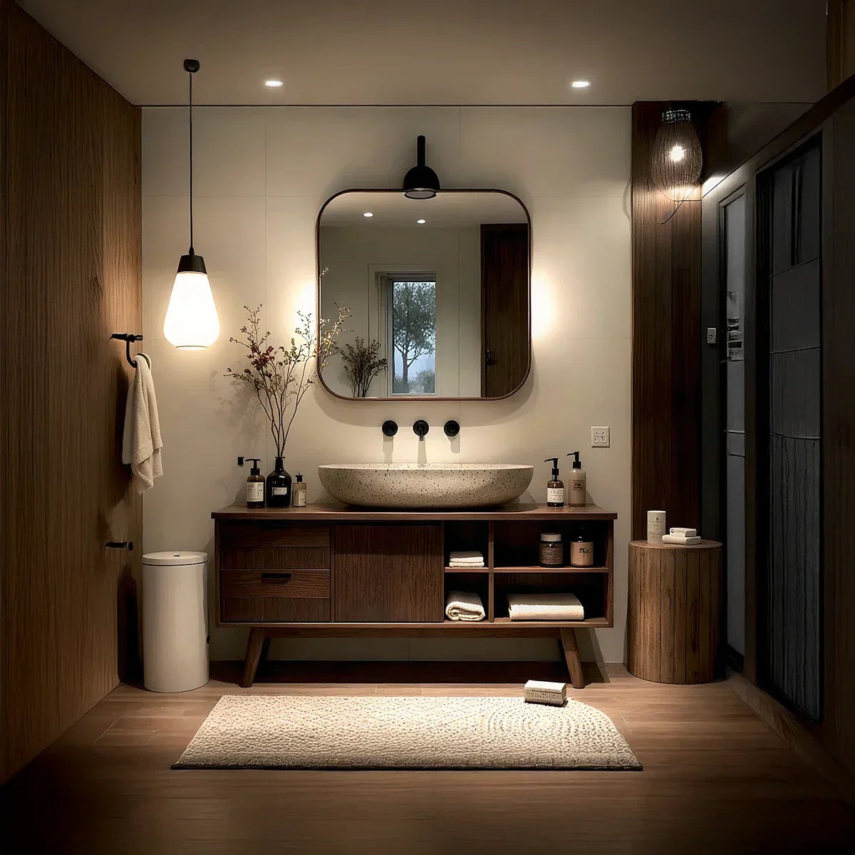 Solid-Wood Vanity for Modern Bathrooms