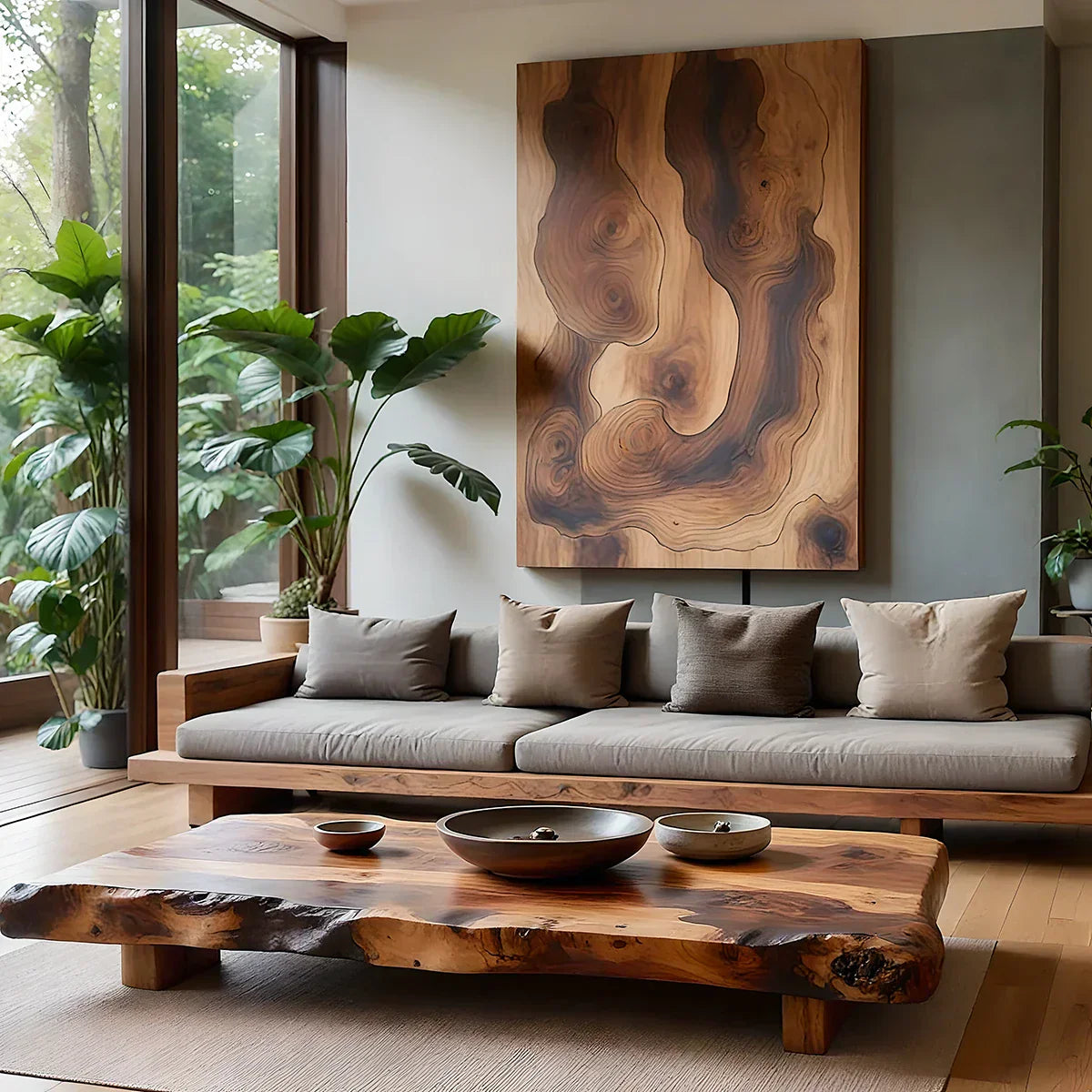 Live Edge Solid Wood Coffee Table for Nature Inspired Living Rooms