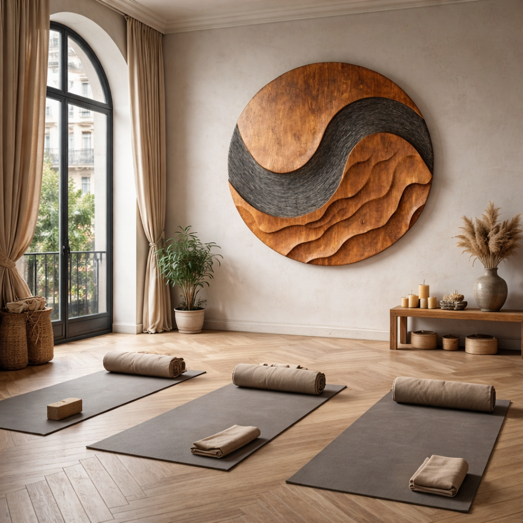 Organic Solid Wood Wave Wall Art for Living Room