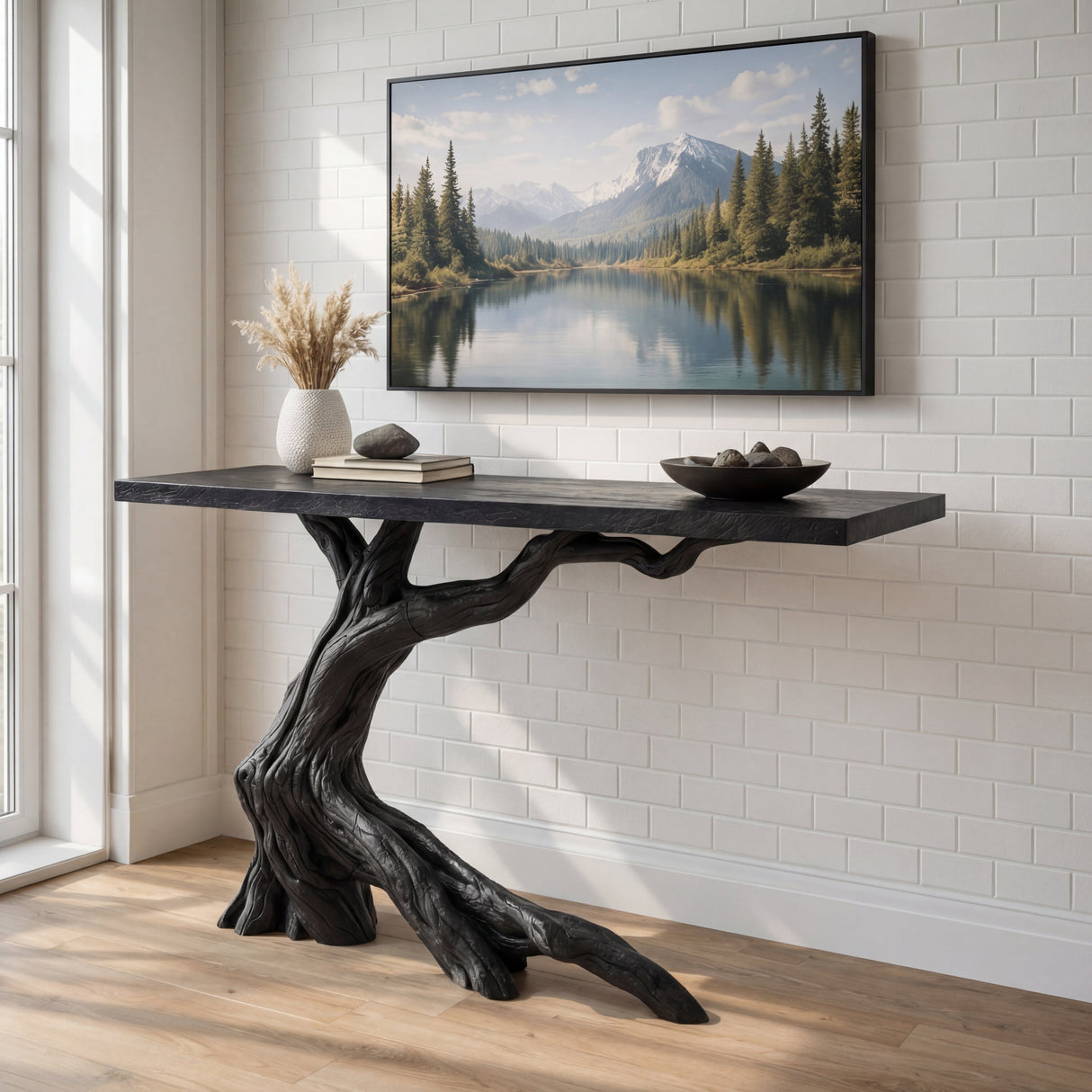 Twisted Branch Solid Wood Console Table