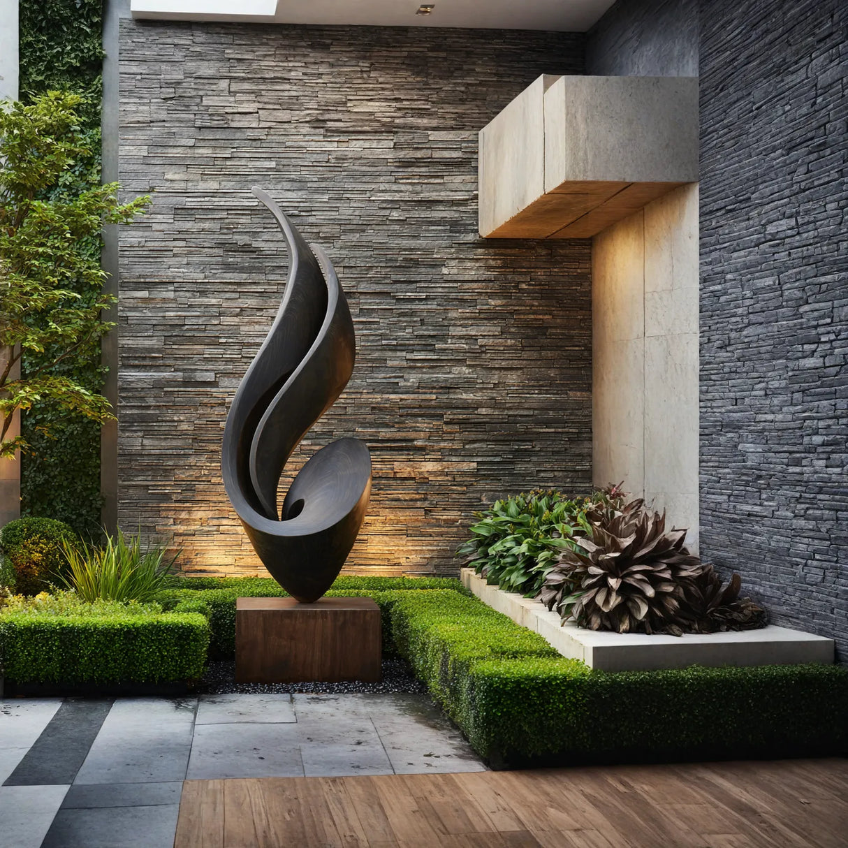 Large Abstract Floor Sculpture for Indoor and Outdoor Spaces