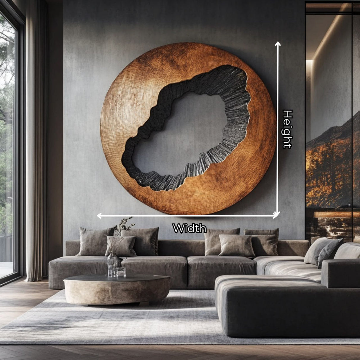 Organic Contemporary Solid Wood Wall Sculpture for Living Room