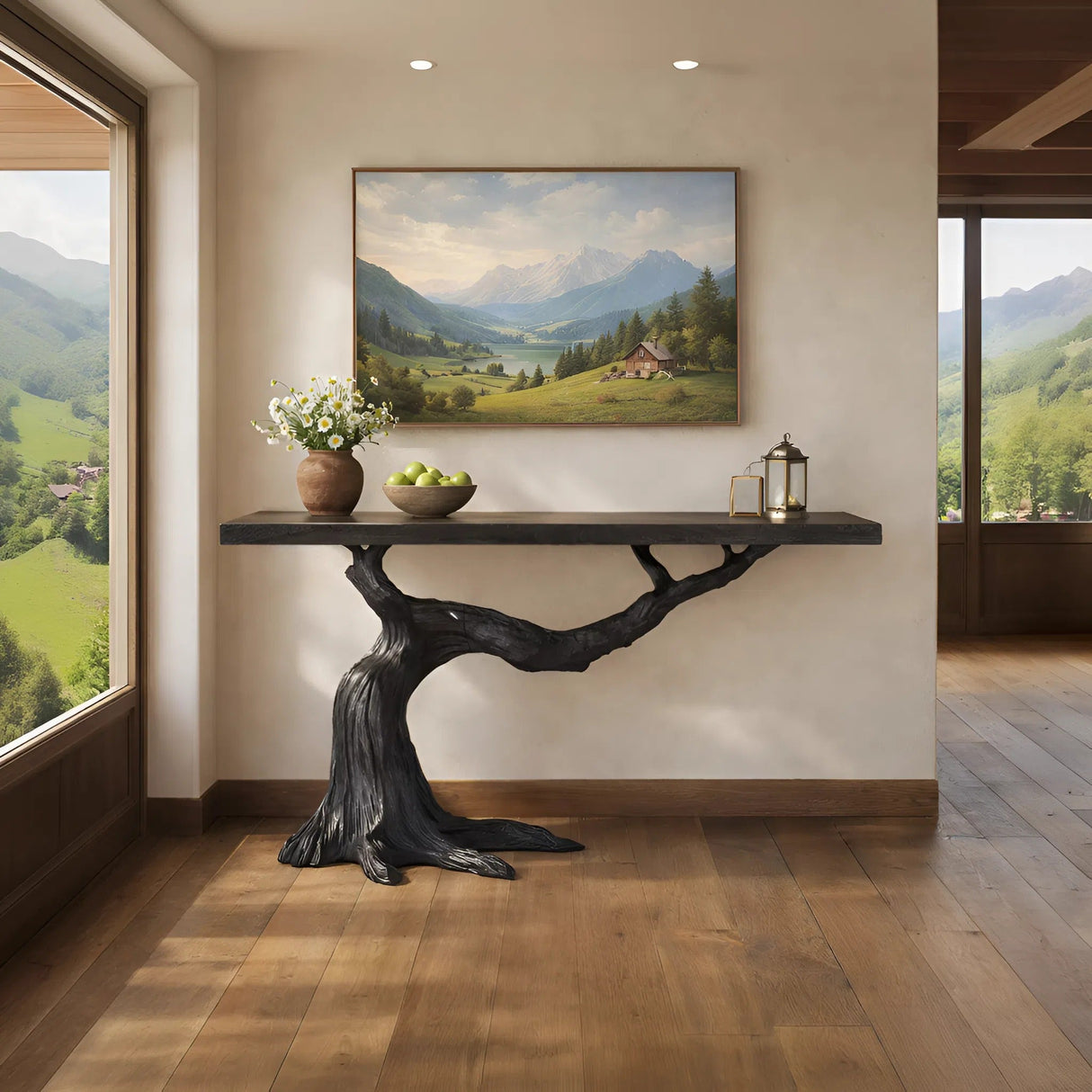Single Canopy Solid Wood Console Table