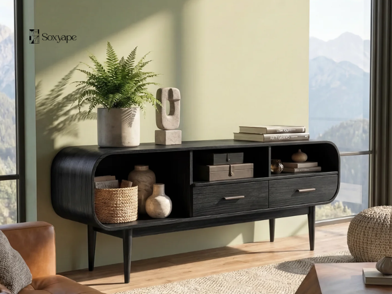 Contemporary TV Stand Black - Bold Style for a Modern Living Room