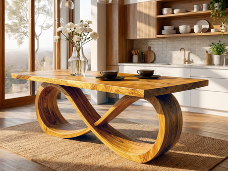 Rustic Handmade Dining Table - Timeless Craftsmanship For Warm Dining Spaces