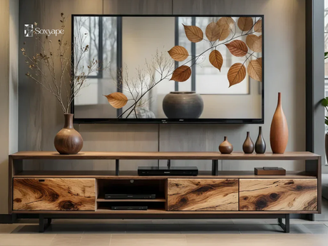 Wooden TV Stand With Drawers - Smart Storage for a Stylish Living Room