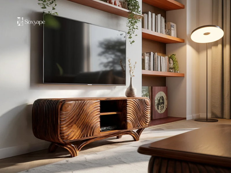 Wooden TV Stand With Storage - Smart Style for an Organized Living Room