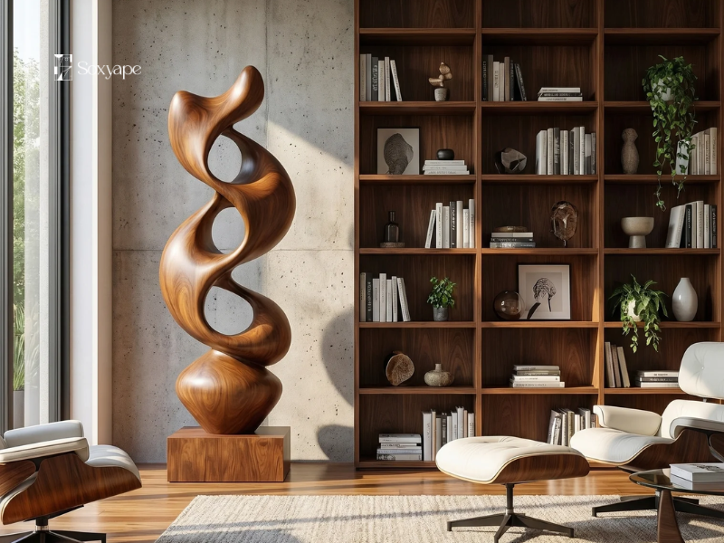 Custom Large Wooden Abstract Sculpture For Home - Design Ideas (2026)