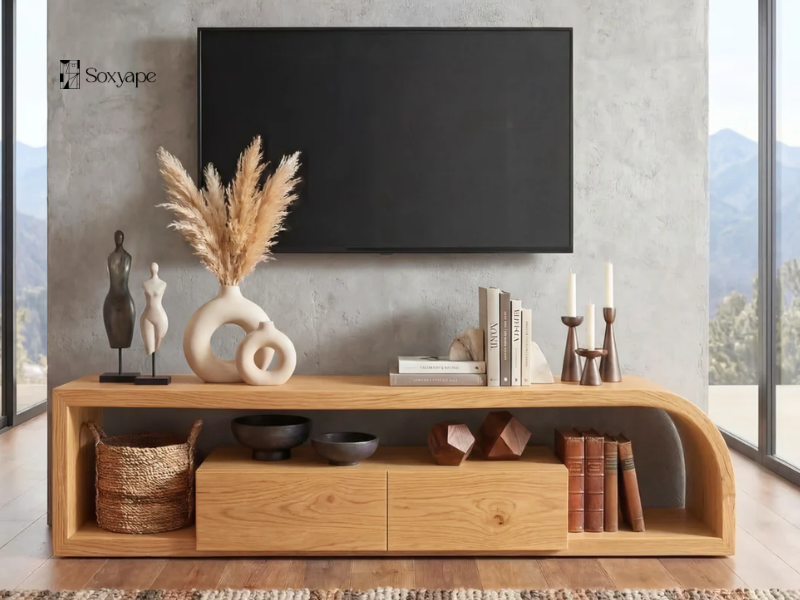 Rustic Farmhouse Media Console - Warm Style Meets Everyday Function