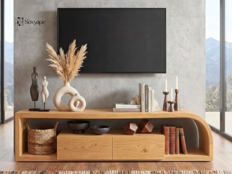Rustic Farmhouse Media Console - Warm Style Meets Everyday Function