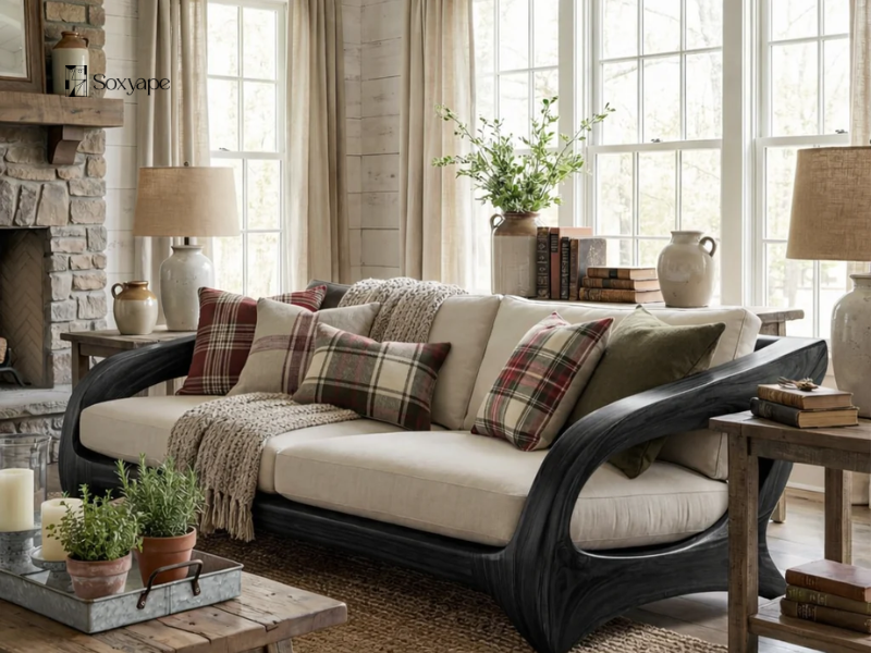 Farmhouse Wood Sofa Style - Warm Comfort For Timeless American Living Rooms