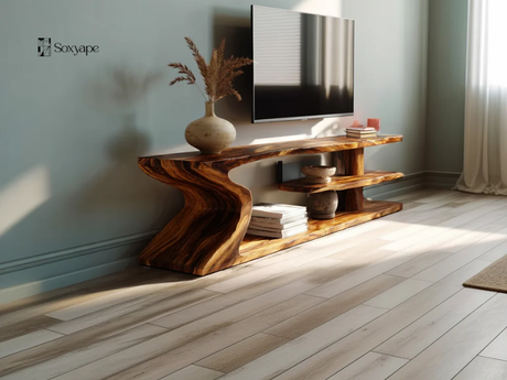 Wooden Brown TV Stand - Timeless Warmth for a Beautiful Living Room