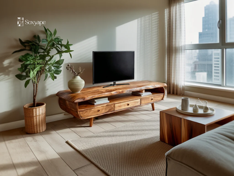 Rustic Wood TV Console - Elevating Your Home Entertainment With Natural Elegance