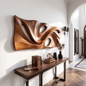 Wall Sculpture Abstract Flow with Organic Curves and Open Forms