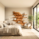 Wooden Wall Shelf Handmade Solid Wood Kitchen Display Shelves