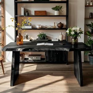 Live Edge Solid Wood Table Natural Slab Dining Table