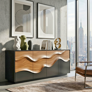 Wave Front Sideboard Cabinet for Contemporary Interiors