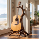 Organic Root Guitar Holder Handmade Wooden Instrument Stand