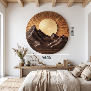 Mountain Wooden Wall Sculpture For Modern Nature Inspired Home Decor