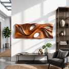 Wall Sculpture Abstract Flow with Organic Curves and Open Forms