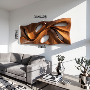 Wall Sculpture Abstract Flow with Organic Curves and Open Forms