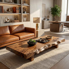 Live-Edge Solid-Wood Coffee Table for Japandi Living Rooms