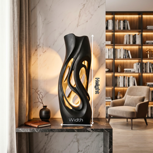 Flowing Hollow Wood Table Lamp with Warm Ambient Glow
