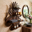 Organic Branch Wood Wall Shelf for Kitchen Storage