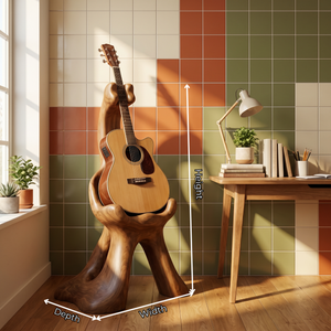 Guardian Guitar Holder Handmade Sculptural Floor Stand