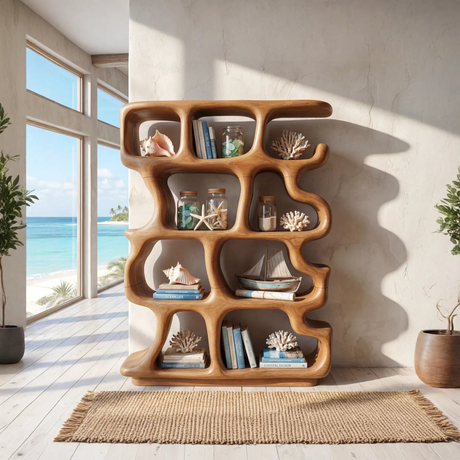 Modern Organic Statement Bookcase