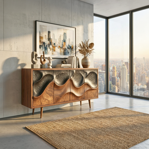 Wave Front Sideboard Cabinet for Modern Interiors