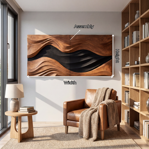Sculpted Horizon Layered Wooden Wall Art Modern Organic Abstract Sculpture