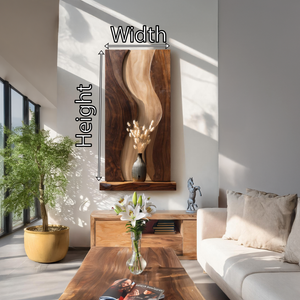 Abstract Solid Wood Wall Art with Organic Wave Design